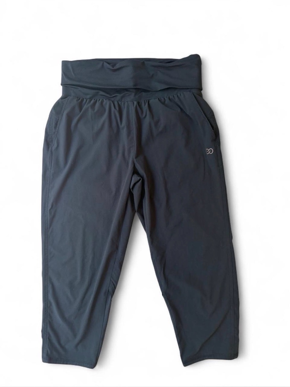 CALIA Anywhere Foldover Waist Capri Pants Black Size XS